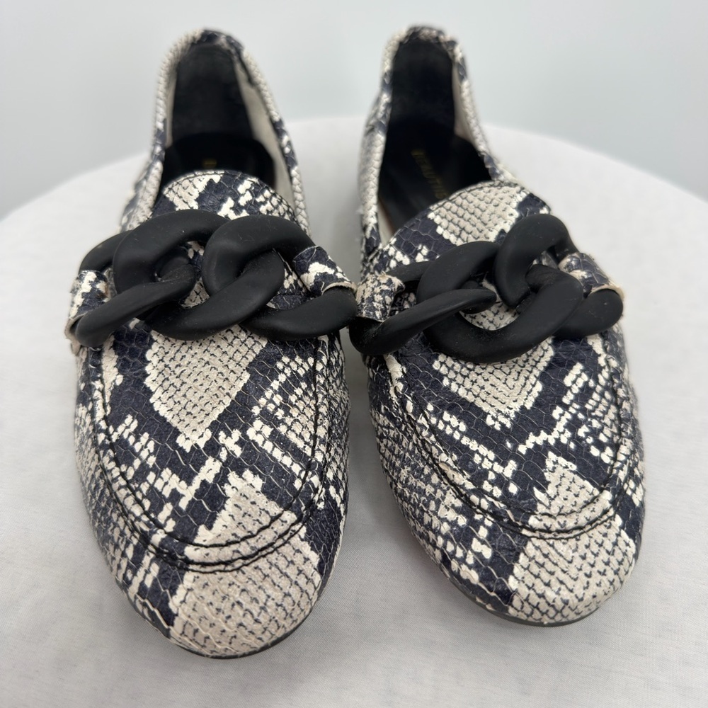 BeautiSoles Snakeskin Chain Loafers Comfort Flats | Women’s 7.5 - Picture 10 of 11